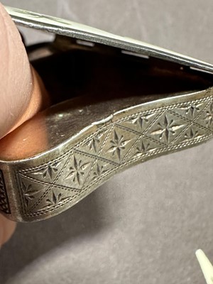 Lot 74 - Continental silver and enamel vesta case