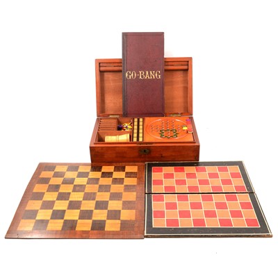 Lot 99 - Edwardian mahogany games compendium