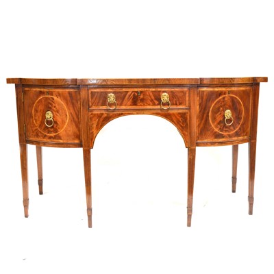 Lot 440 - George III mahogany bowfront sideboard