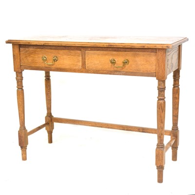 Lot 403 - Oak two drawer side table