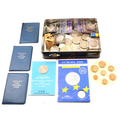Lot 133 - Coins; Commemorative crowns; coin sets; year sets, etc.