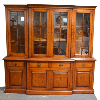 Lot 282 - Haselbech Oak breakfront bookcase