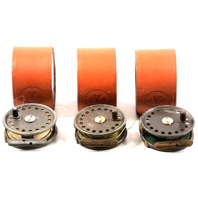 Lot 72 - Hardy Brothers, three 'St George' trout fly fishing reels