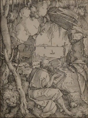 Lot 152 - After Albrecht Durer, St Jerome in the cave