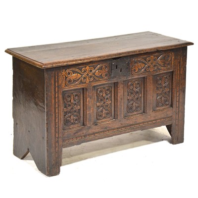 Lot 463 - Joined oak coffer, late 17th century