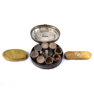 Lot 123 - Two tobacco boxes and a spice box