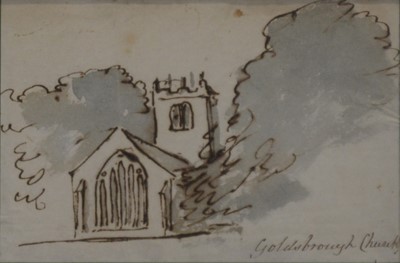 Lot 272 - Attributed to James 'Drunken' Robinson, Goldsborough Church; and another sketch