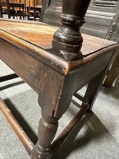 Lot 468 - Joined oak wainscot chair