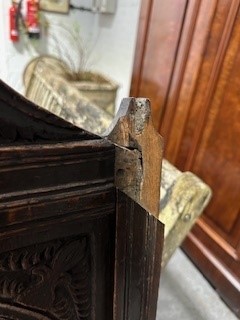 Lot 468 - Joined oak wainscot chair