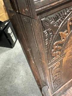 Lot 468 - Joined oak wainscot chair