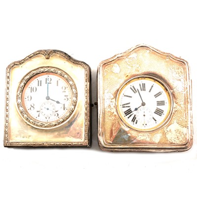 Lot 177 - Two nickel goliath pocket watches in silver mounted cases