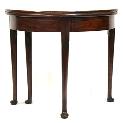 Lot 379 - George III mahogany tea table