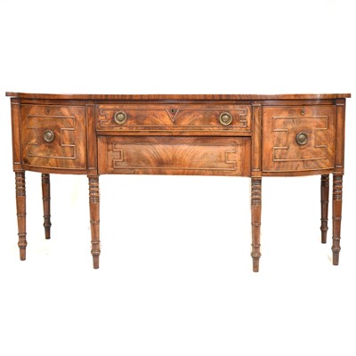 Lot 286 - George IV mahogany bowfront sideboard