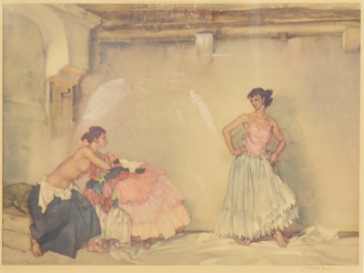 Lot 228 - After Sir William Russell Flint, Casilda's White Petticoat