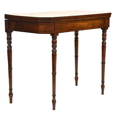 Lot 558 - George III mahogany card table