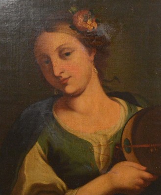 Lot 310 - Follower of Sassoferratto, Woman with a tambourine