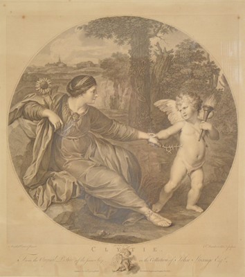 Lot 218 - Francesco Bartolozzi after Annibale Carracci, Clytie; and a pair of prints