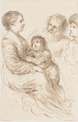 Lot 134 - Francesco Bartolozzi after Guercino, figure group, and Prudence after Cipriani