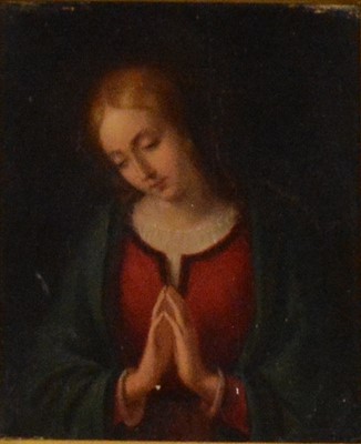 Lot 136 - Flemish School, A Saint, in Prayer