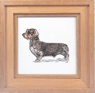 Lot 104 - Cecil Aldin printed dog tile, and another similar