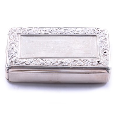 Lot 201 - Victorian silver snuff box