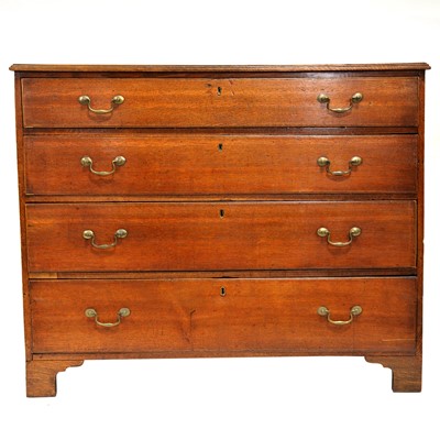 Lot 346 - George III oak chest of drawers