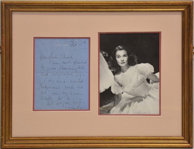 Lot 14A - Gone with The Wind - Cinematic programme, Viviene Leigh and Olivia de Haviland autographs.