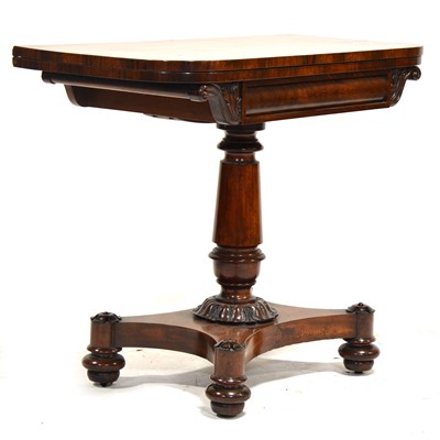 Lot 417 - Early Victorian mahogany card table