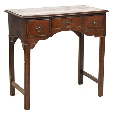 Lot 377 - Georgian oak lowboy