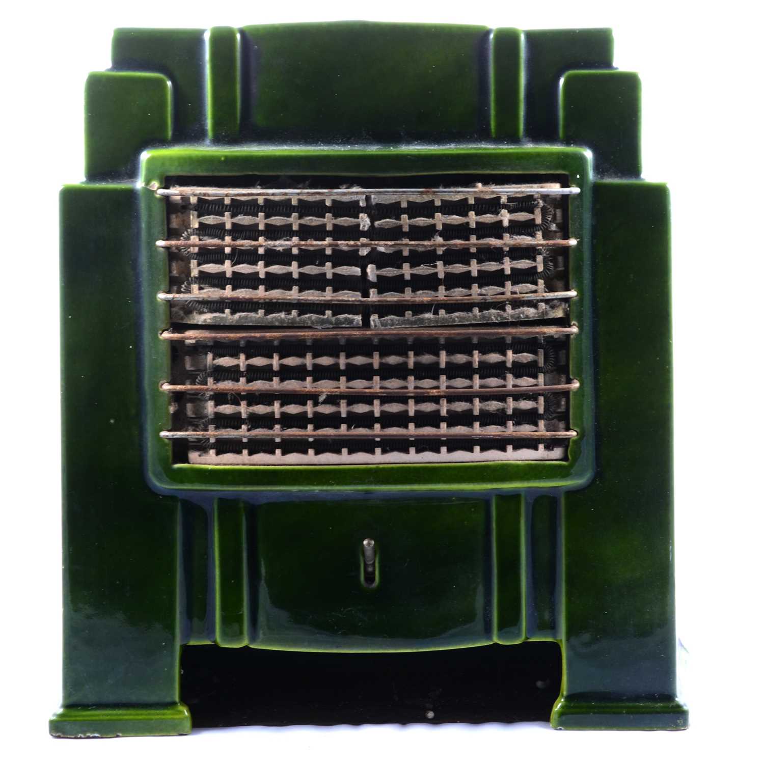 Lot 78 - Green enamelled vintage heater