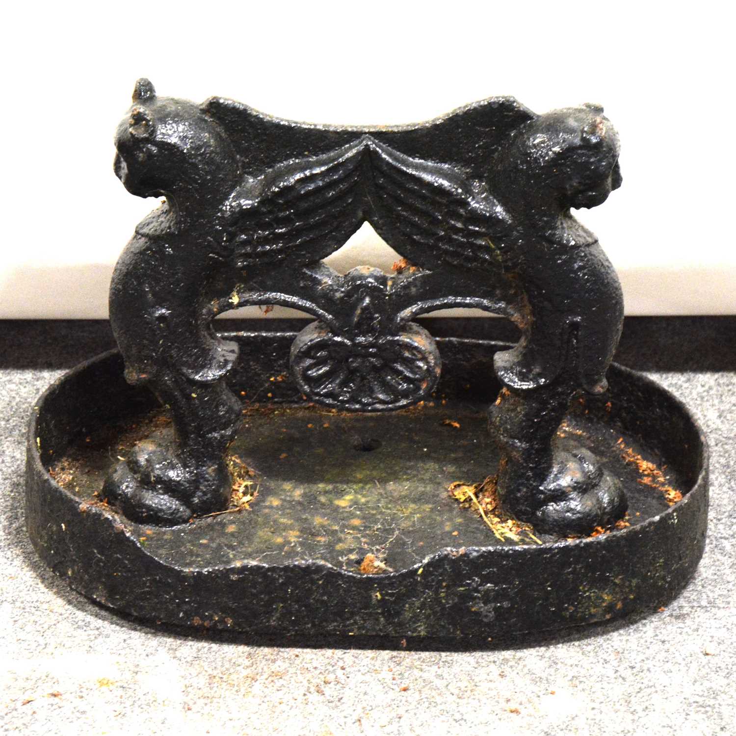 Lot 492 - Cast iron boot scraper