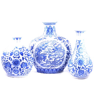 Lot 121 - Three large modern Chinese style vases