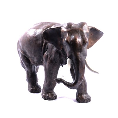 Lot 131 - Modern composite sculpture of an elephant