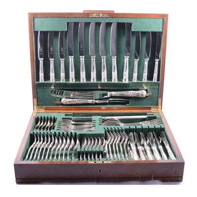 Lot 80 - Canteen of silver cutlery