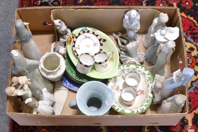 Lot 64 - Nao porcelain group of two choir boys, others ceramic ornaments