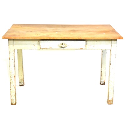 Lot 431 - Part painted pine kitchen table