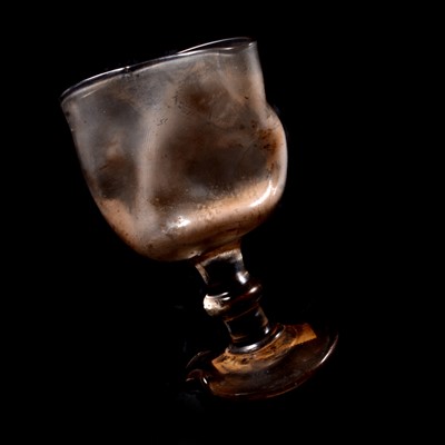 Lot 4 - Victorian wine glass from the 1902 eruption of Mount Pelée