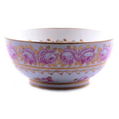 Lot 113 - Hard-paste porcelain rose bowl, 19th century