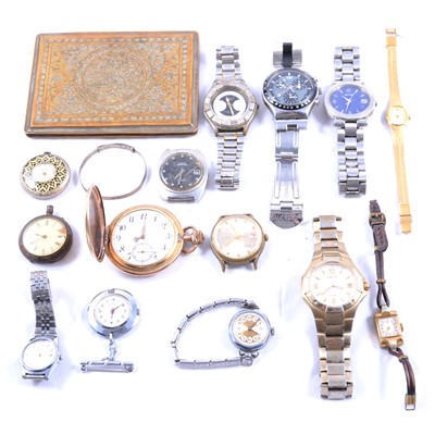 Lot 481 - A collection of pocket watches, wristwatches, jewellery and vintage items.