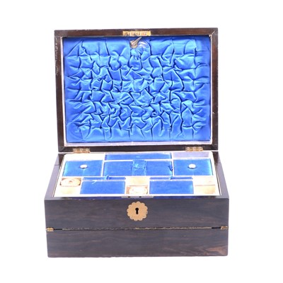 Lot 131A - 19th century coromandel writing slope and work box