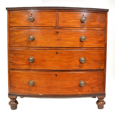 Lot 319 - Victorian mahogany bowfront chest of drawers