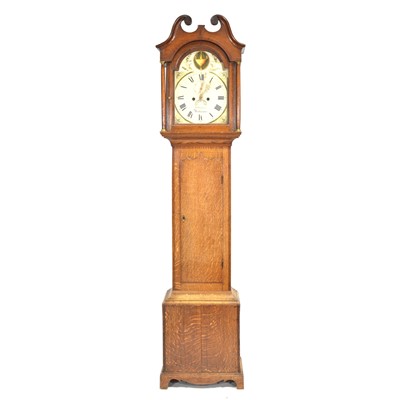 Lot 387 - Oak eight-day longcase clock, signed W Whitmore, Northampton