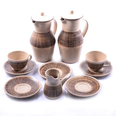 Lot 117 - Kenneth Quick/ Tregenna Hill, a ten-piece stoneware part coffee set
