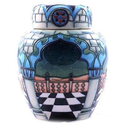 Lot 12 - Beverley Wilkes for Moorcroft Pottery, a large 'Jumeirah' pattern ginger jar and cover