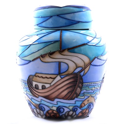 Lot 27 - Rachel Bishop for Moorcroft Pottery, a large 'Wind of Change' pattern ginger jar and cover