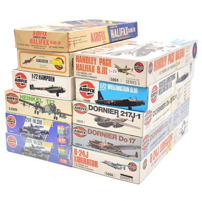 Lot 80 - Eleven Airfix 1/72 scale military aircraft kits, boxed