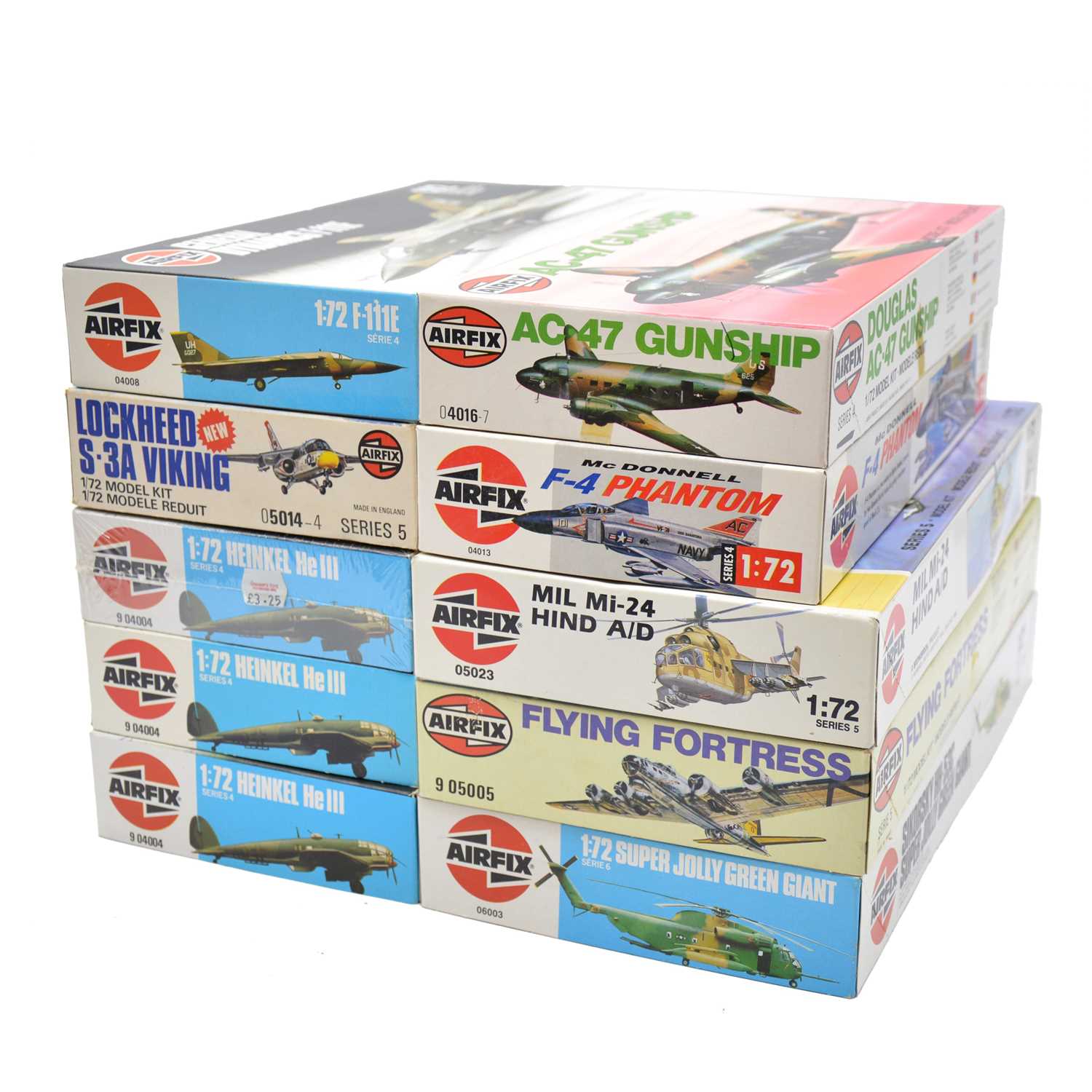 Lot 64 - Ten Airfix 1/72 scale military aircraft kits, boxed