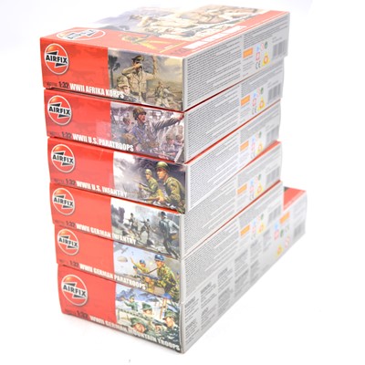 Lot 16 - Six Airfix 1/32 scale WWII figure sets, boxed