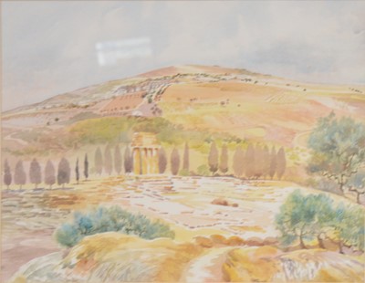 Lot 370 - Vivien Schofield, Sicilian landscape.