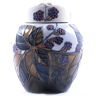Lot 19 - Sally Tuffin for Moorcroft Pottery, a large 'Brambles' pattern ginger jar and cover